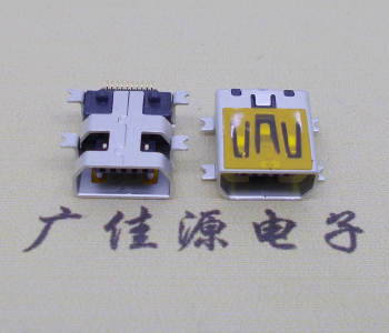 龙岩迷你USB插座,MiNiUSB母座,10P/全贴片带固定柱母头