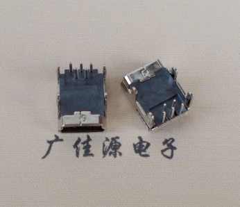 龙岩Mini usb 5p接口,迷你B型母座,四脚DIP插板,连接器