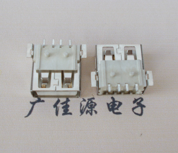 龙岩USB AF方形脚 贴片母座 1.0/1.2柱子直边接口