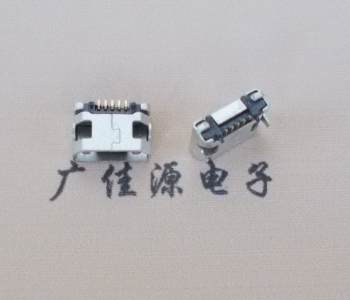 龙岩迈克小型 USB连接器 平口5p插座 有柱带焊盘