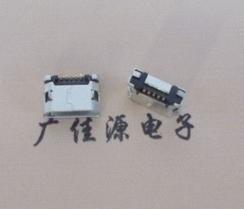 龙岩MICRO USB接口 90度卧式母座 插板有柱直边