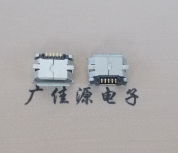 龙岩MICRO USB 5Pin母座 贴板封装接口 卷边镀雾锡