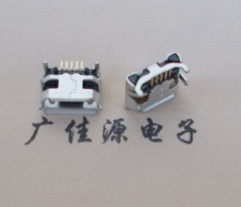 龙岩Micro USB母座牛角间距7.2x6.6mm加长端子定位柱