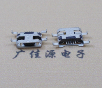 龙岩MICRO USB 5PIN接口 沉板1.6MM 四脚插板无导位