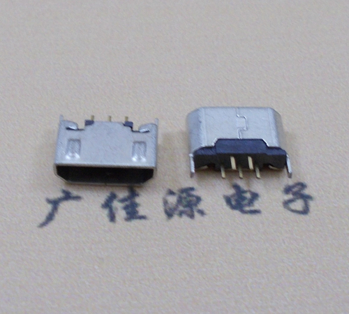 龙岩迈克USB 180度母座5p直插带地脚1.5端子直口