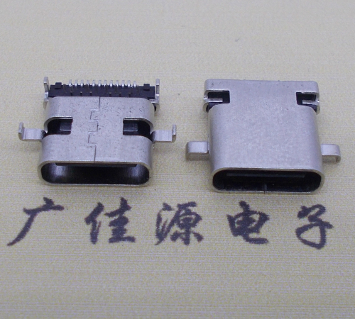 龙岩卧式type-c24p母座沉板1.1mm前插后贴连接器