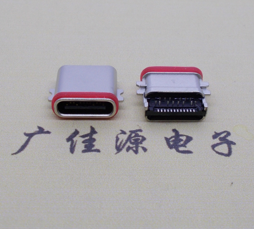 龙岩usb 3.1type-c24p母座沉板1.0mm前插后贴防水
