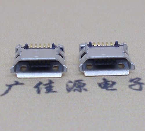 龙岩高品质Micro USB 5P B型口母座,5.9间距前插/后贴端SMT