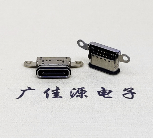龙岩USB 3.1C口.TYPE-C16P防水双排贴插座带螺丝孔