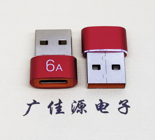 龙岩USB 2.0A公转TYPE-C母二合一成品转接头 3A/5V电阻