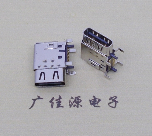 龙岩TYPE-C24P接口母座四脚侧插端子双排贴 支持高速数据传输和快速充电功能